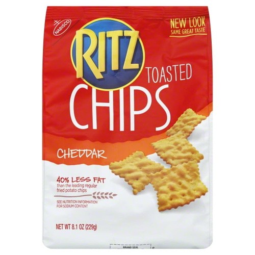NABISCO RITZ TSTD CHIPS CHEDDAR 8.1 OZ