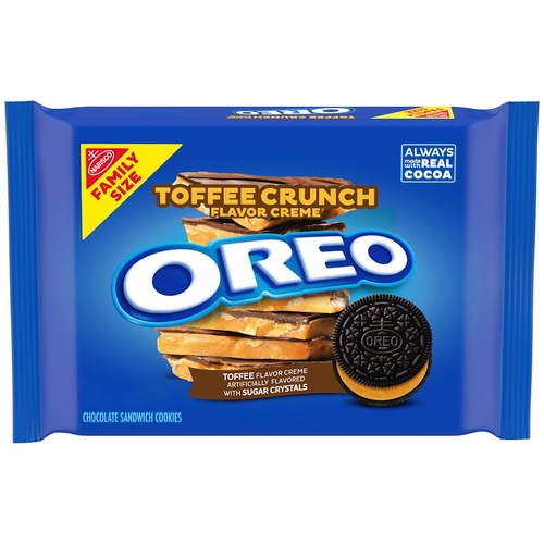 NABISCO OREO FAMILY SIZE TOFFEE CRNC     1 OZ