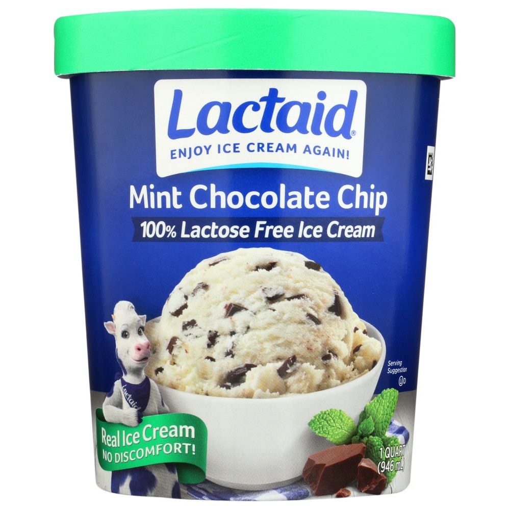 Lactaid Mint Chocolate Chip Ice Cream 32 OZ