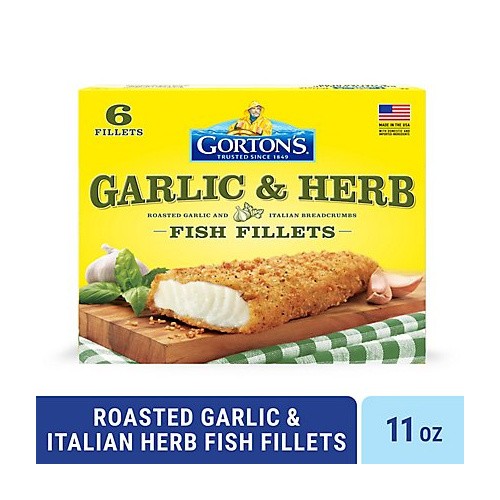 GORTONS GARLIC HERB FISH FILLET 11 OZ