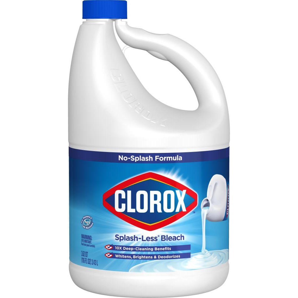 CLOROX LIQUID BLEACH SPLASH LESS 116 OZ