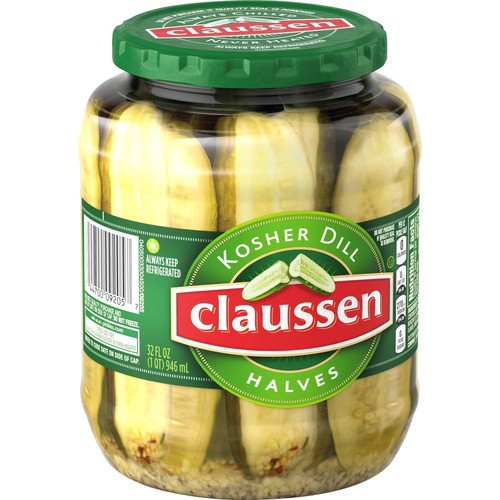 CLAUSSEN KOSHER DILL HALVES PICKLE 32 OZ