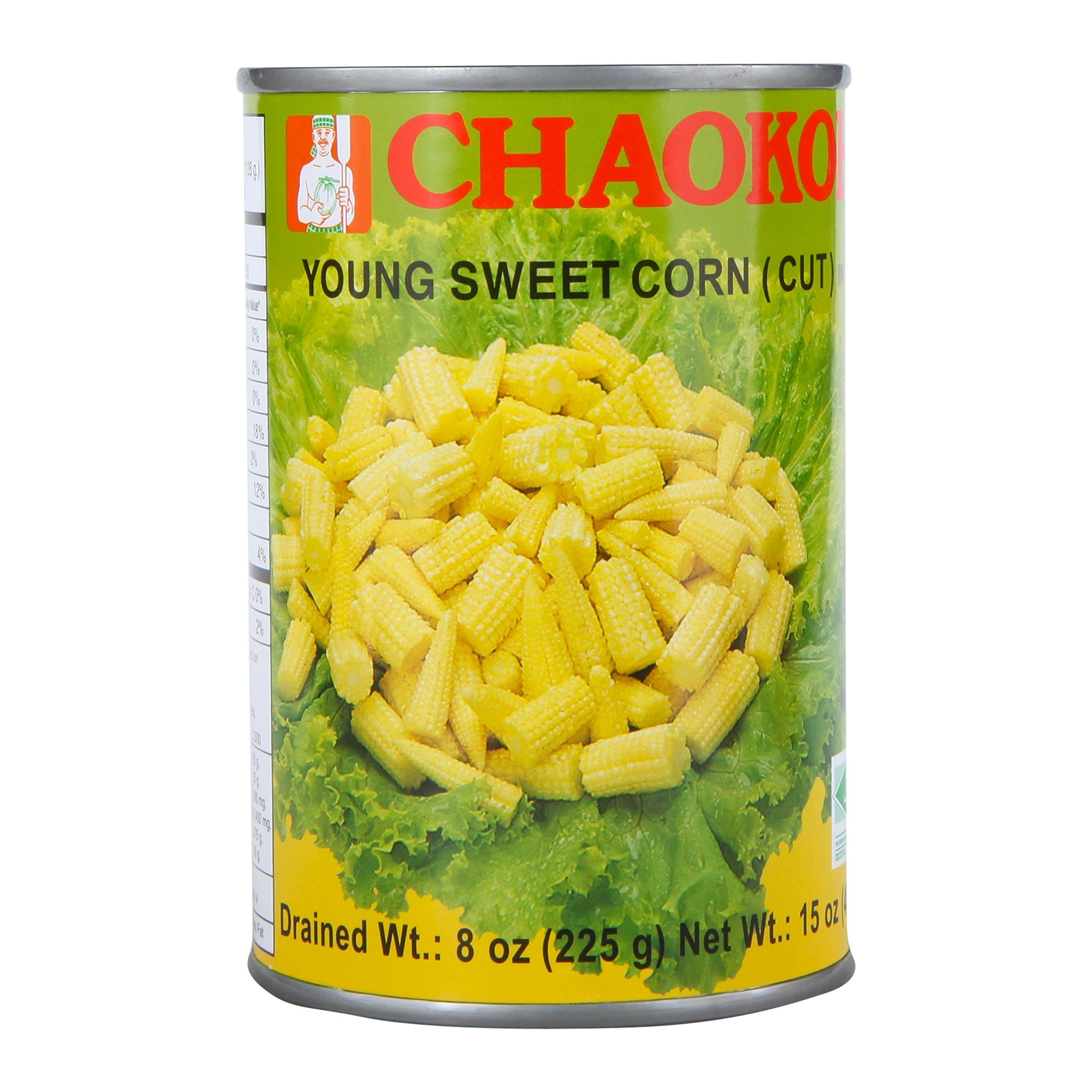 CHAOKOH YOUNG SWEET CORN CUT 8 OZ