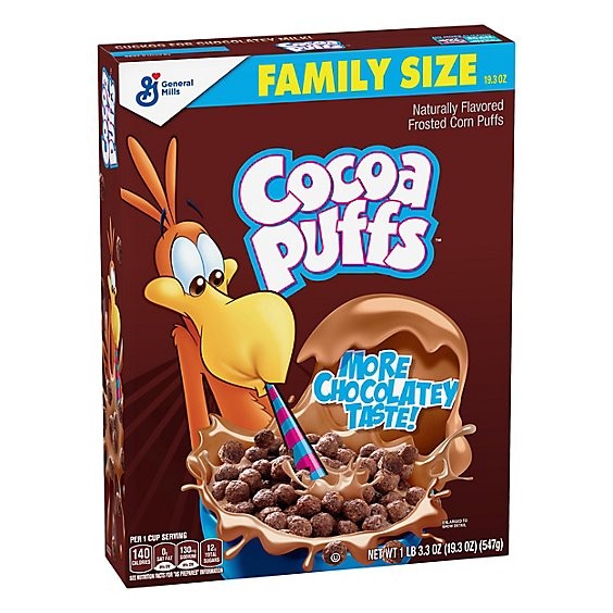 COCOA PUFFS FAMILY SIZE CEREAL 19.3 OZ