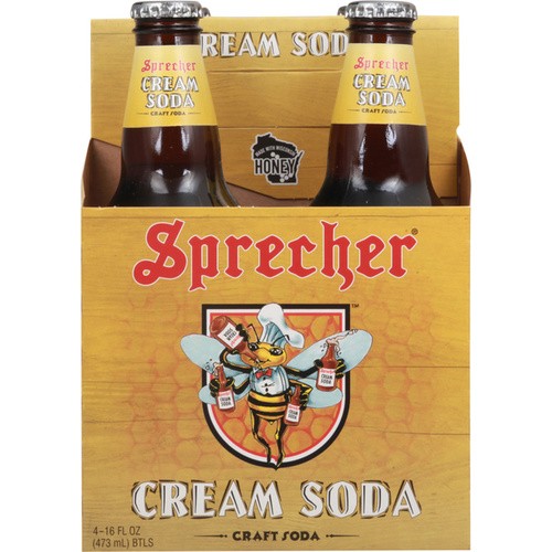 SPRECHER CREAM SODA 4 PACK 64 OZ