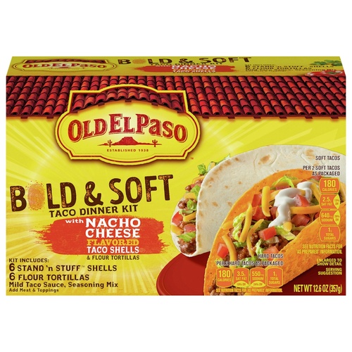 OLD EL PASO TACO DINNER KIT BOLD NAC     1 OZ