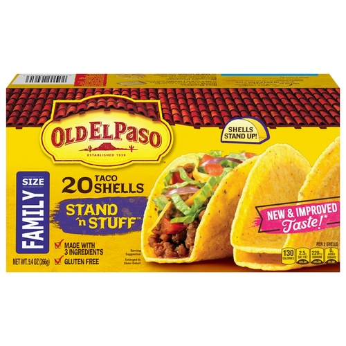 OLD EL PASO STAND/STUFF TACO SHELLS      20 COUNT