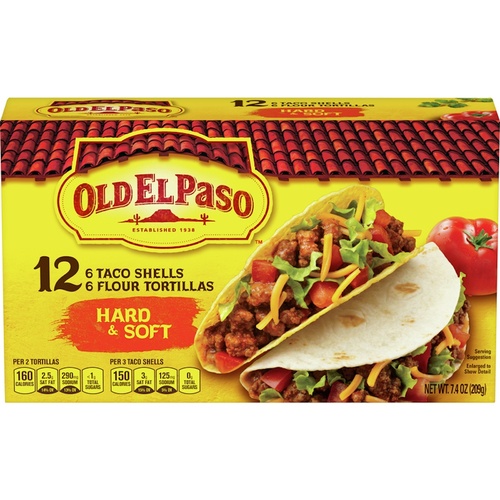 OLD EL PASO HD/SFT TACO SHLS             1 COUNT
