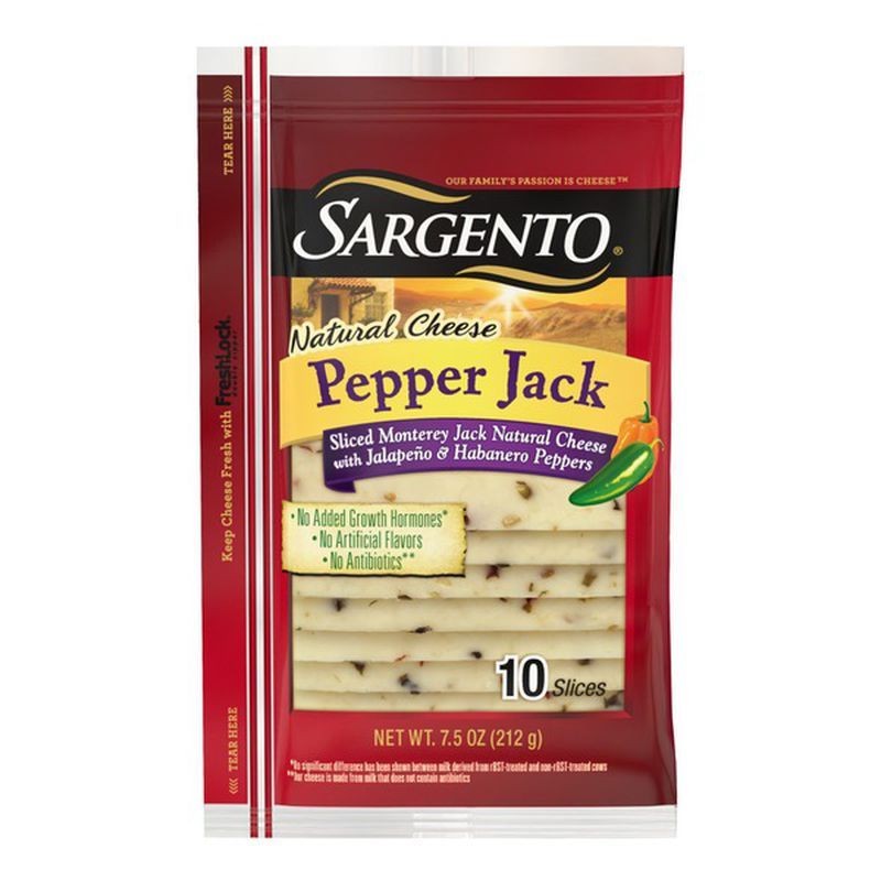 SARGENTO PEPPER JACK SLICED 7.5 OZ