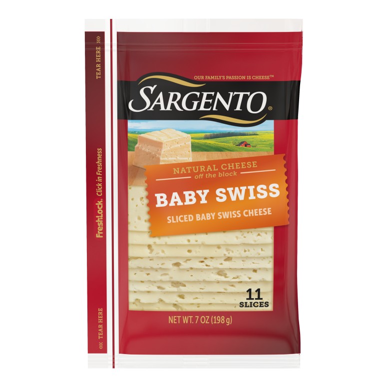 SARGENTO BABY SWISS SLICED 7 OZ