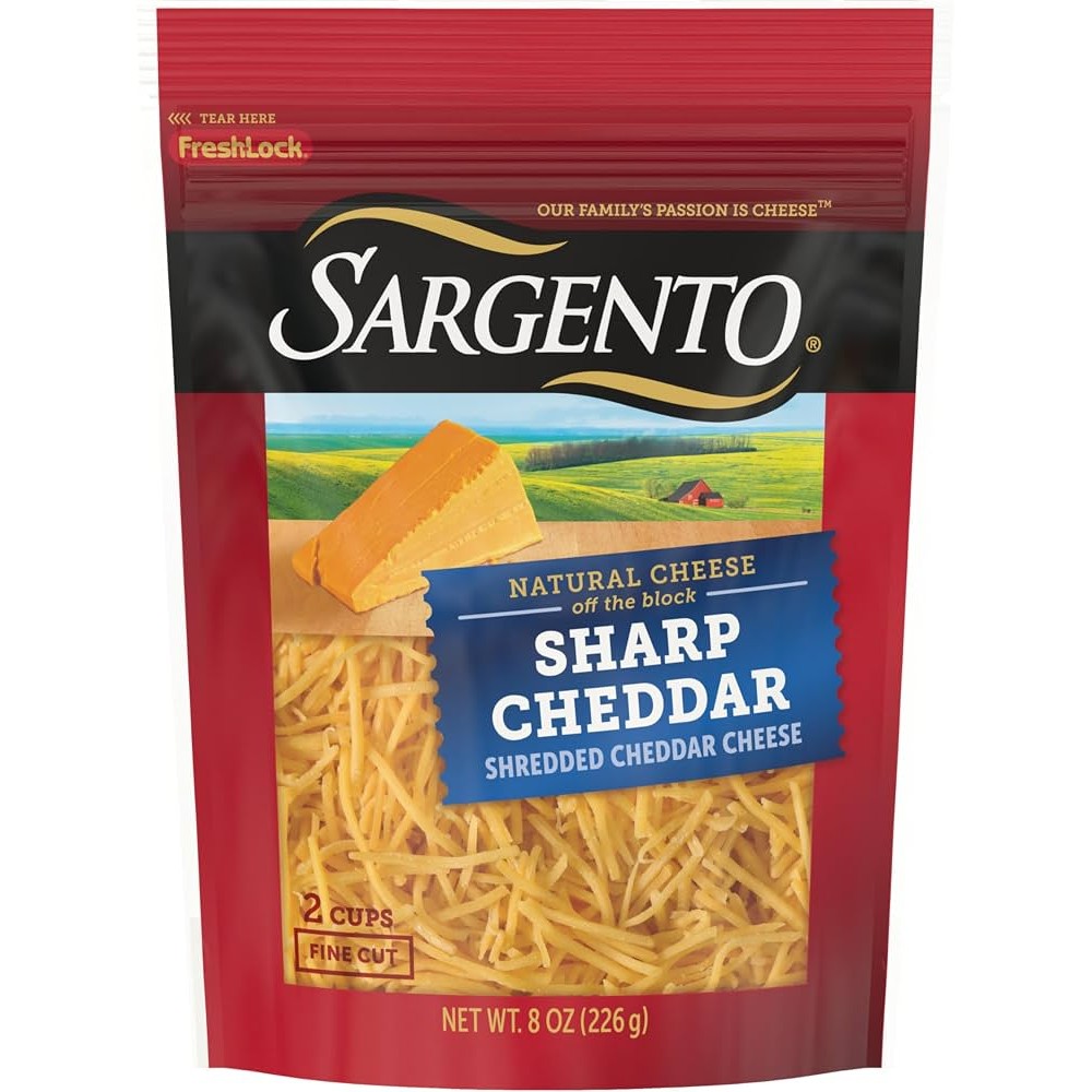 SARGENTO SHARP CHEDDAR SHREDDED 8 OZ