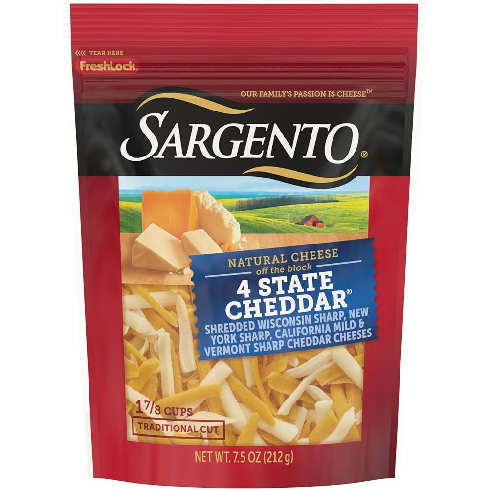 SARGENTO 4STAT CHEDDAR SHREDDED 7.5 OZ
