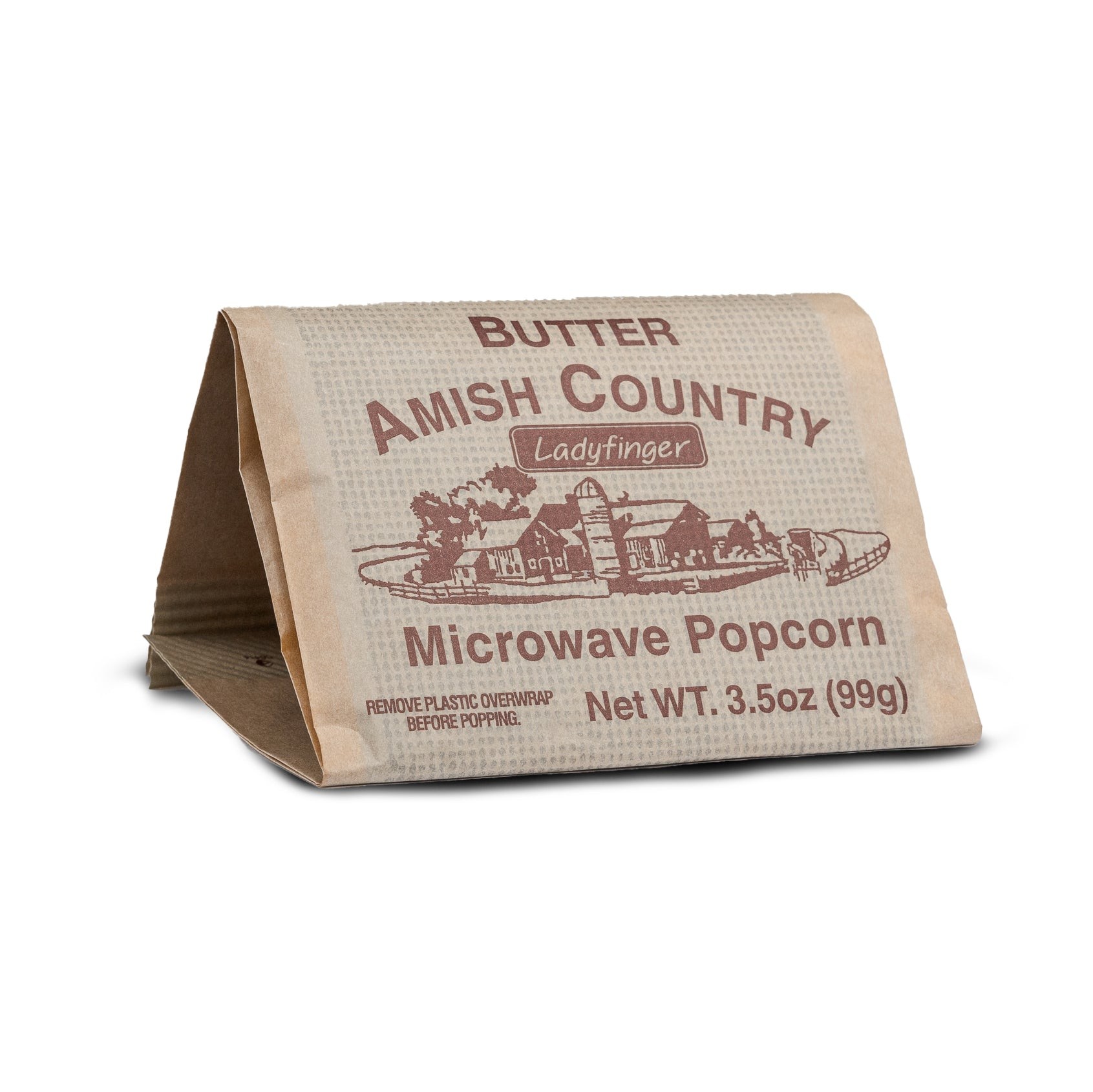 AMISH POPCORN LADY FINGR 3.5 OZ