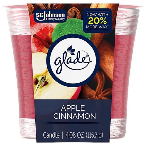 GLADE CANDLE APPLE CINNAMON 4.08 OZ