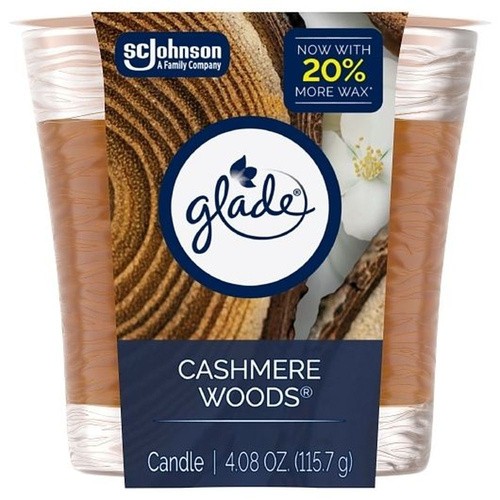 GLADE CASHMEER WOODS CANDLE 4.08 OZ