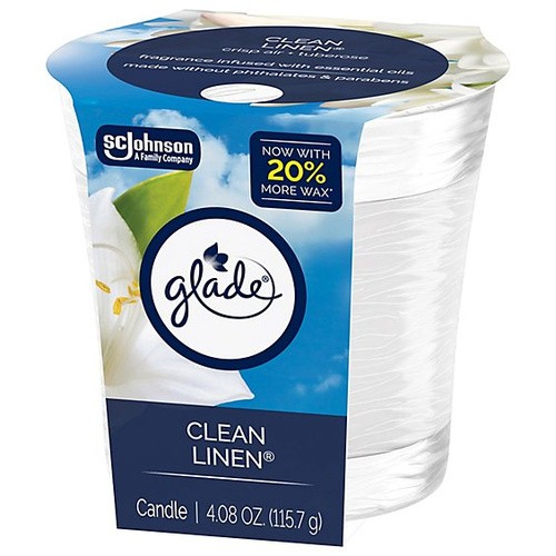 GLADE CLEAN LINEN CANDLE 4.08 OZ