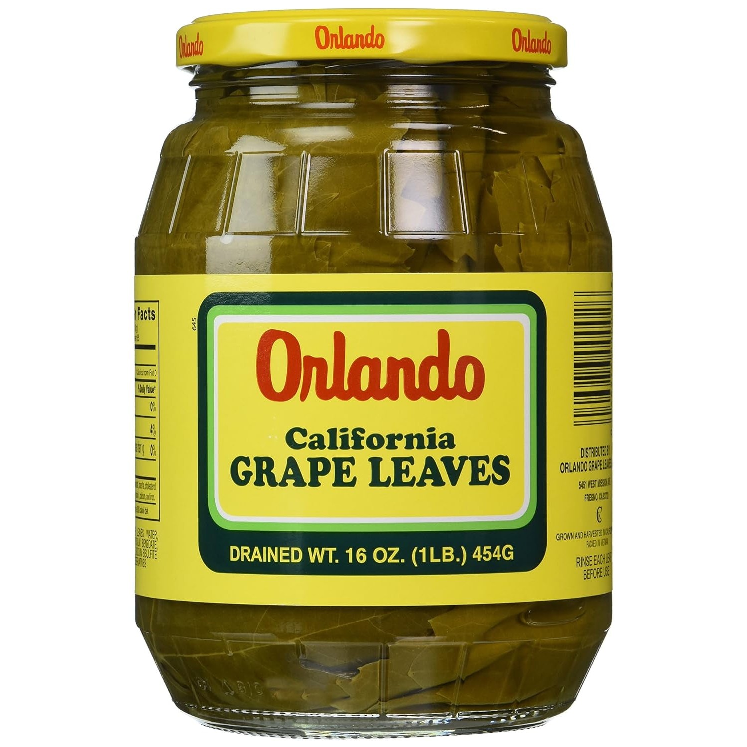 ORLANDO CALIFORNIA GRAPE LEAVES 1 Lbs