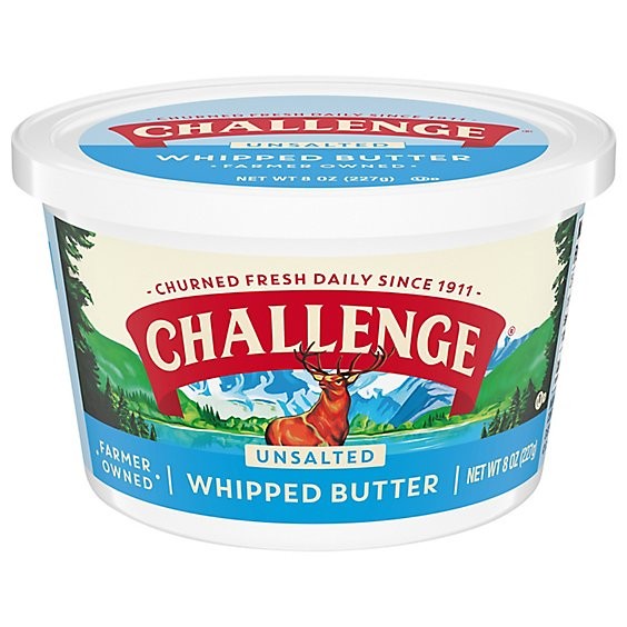 CHALLENGE BUTTER WHIPPED UNSALTED 8 OZ