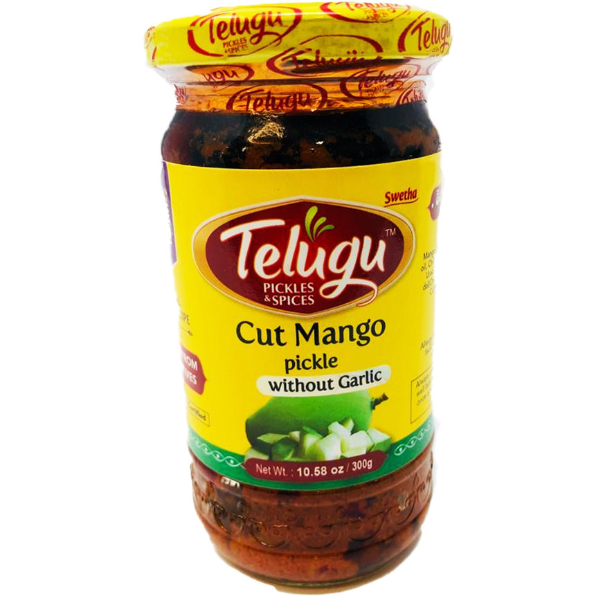 Telugu Cut Mango Without Garlic Pickle