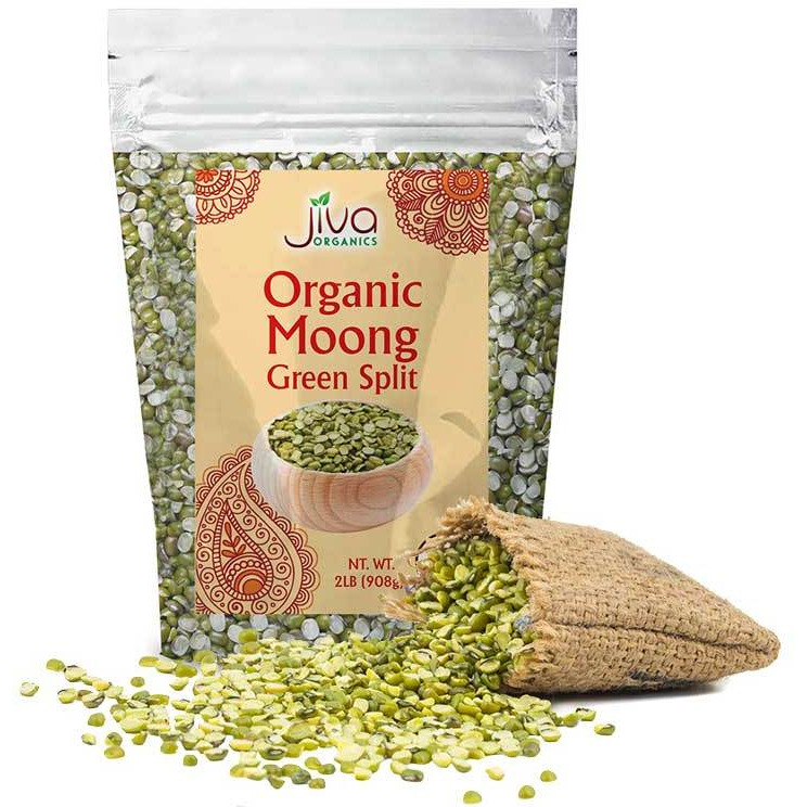Jiva Usda Organic Split Moong Beans Green
