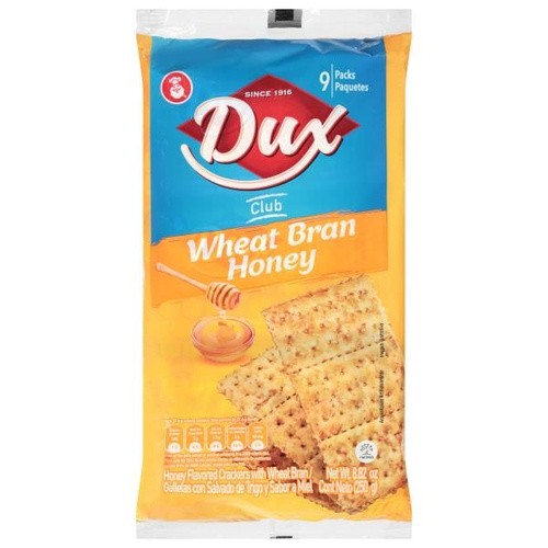 DUX WHEAT BRAN HONEY CRACKERS 7 OZ