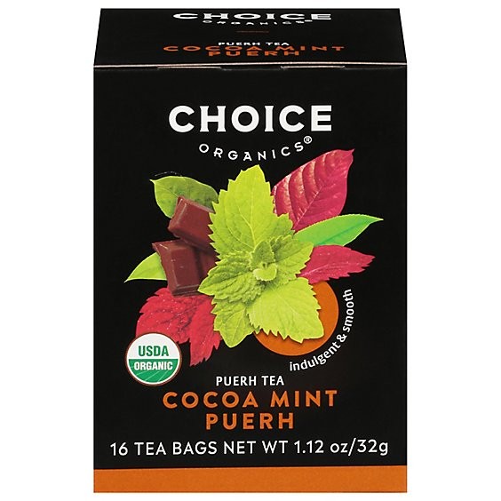 CHOICE COCOA MINT PUERH 16 Each