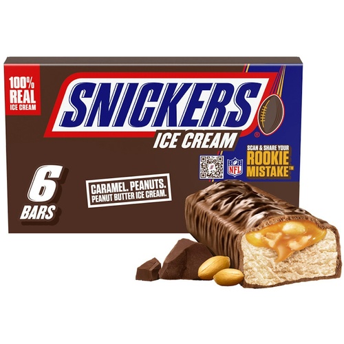 SNICKERS ICE CREAM BARS                  6 COUNT