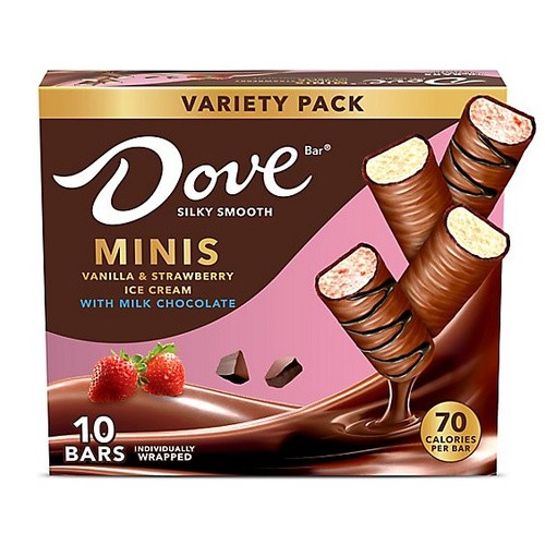 MINIS VANILLA STRAWBERRY BARS            10 COUNT
