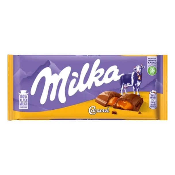 MILKA MILK CHOCOLATE CARAMEL 3.5 OZ