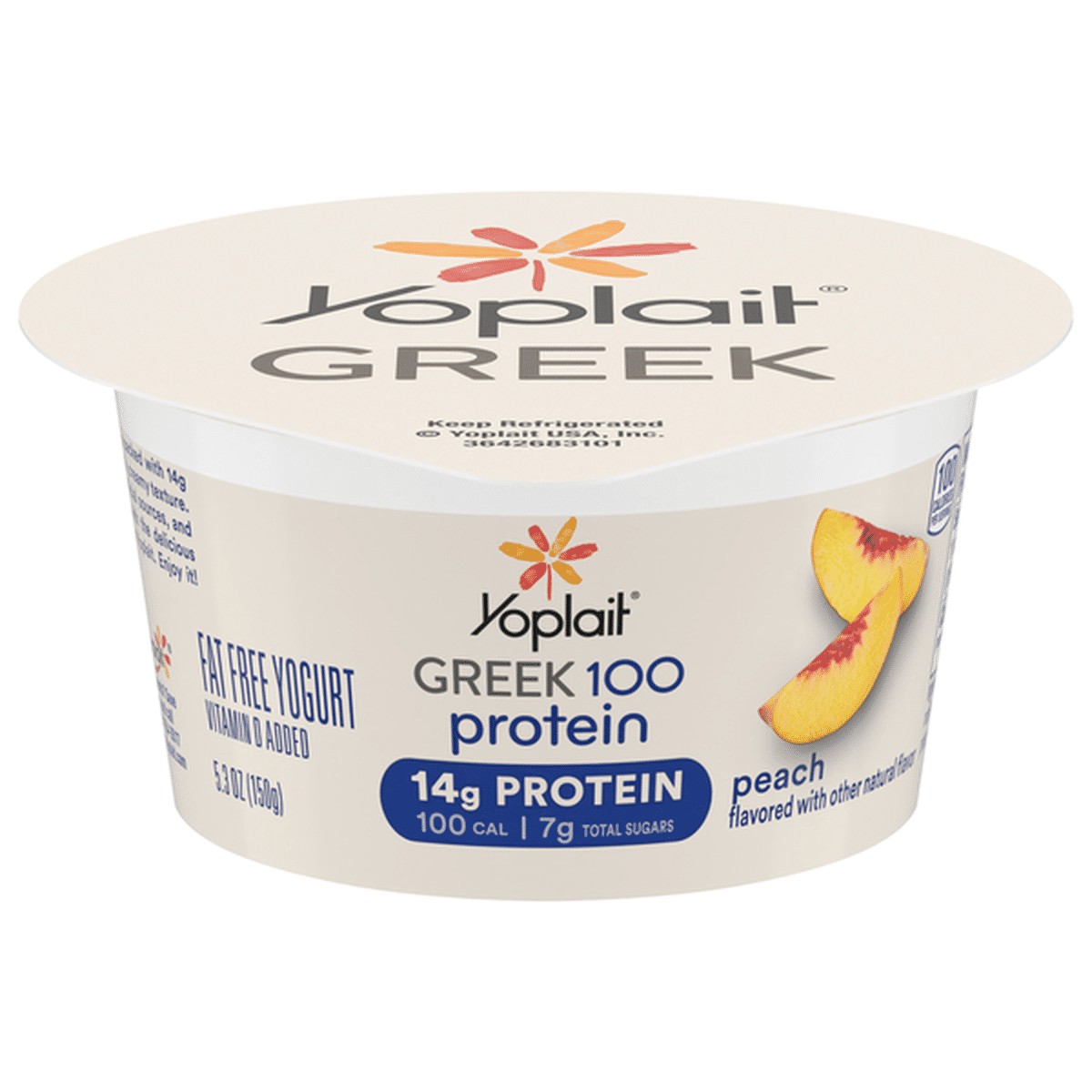 YOPLAIT GREEK 100CAL PEACH YOG 5.3 OZ