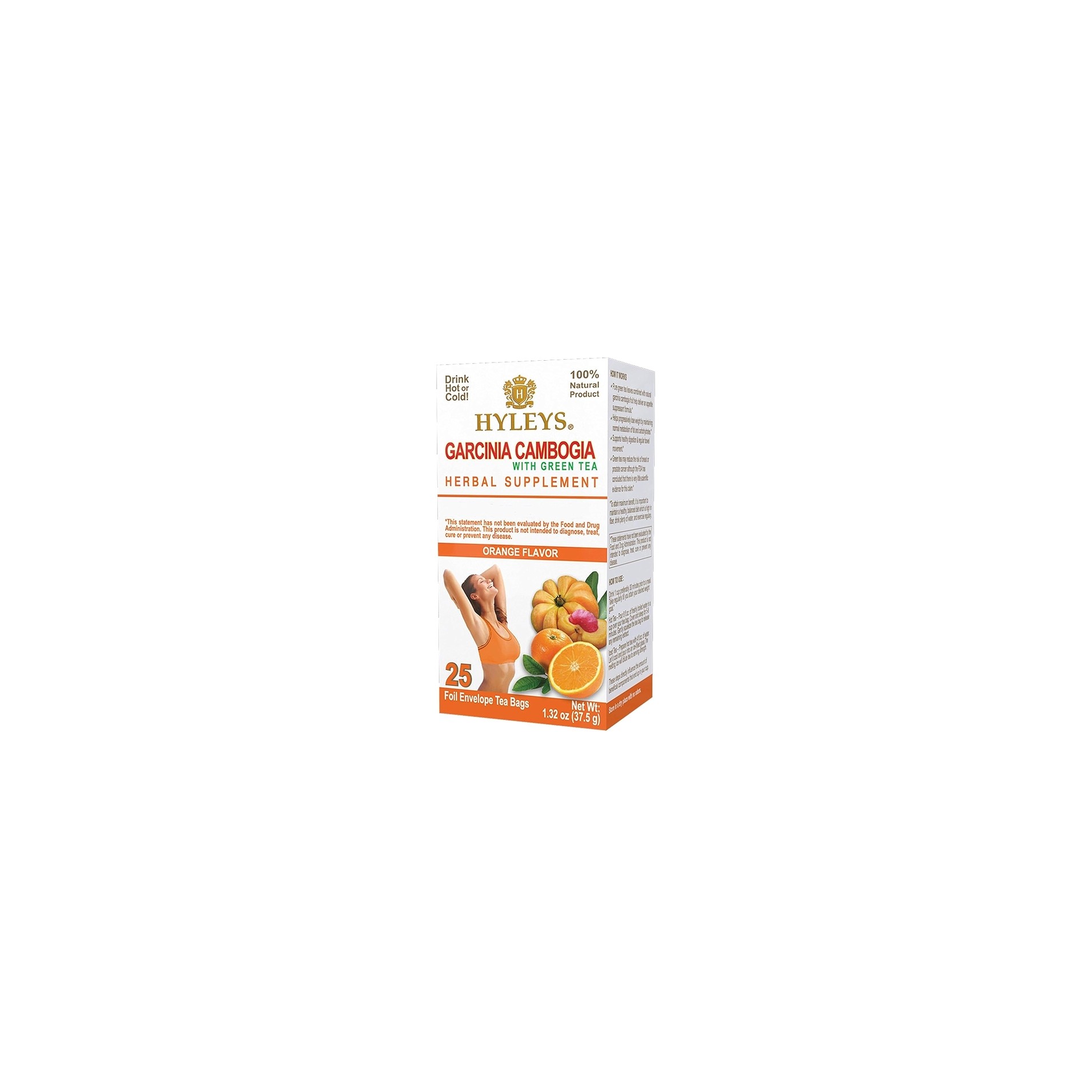HYLEYS GARCINA CAMBOGIA WITH GBREEN TEA ORANGE FLAVOR 25 BAG