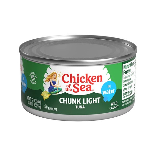 CHICKEN OF SEA CHUNK LT TUNA IN WTR 12 OZ