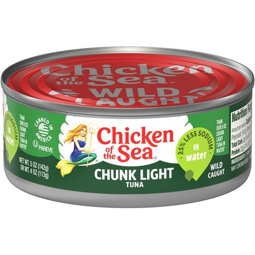 CHICKEN OF THE SEA TUNA 25 LS SALT 5 OZ