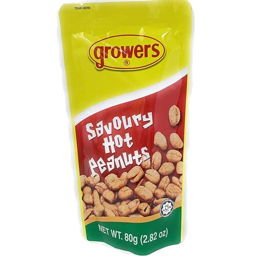 GROWERS SAVOURY HOT PEANUTS 80 GM