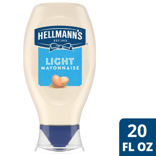 HELLMANNS LIGHT MAYO SQUEEZE 20 OZ