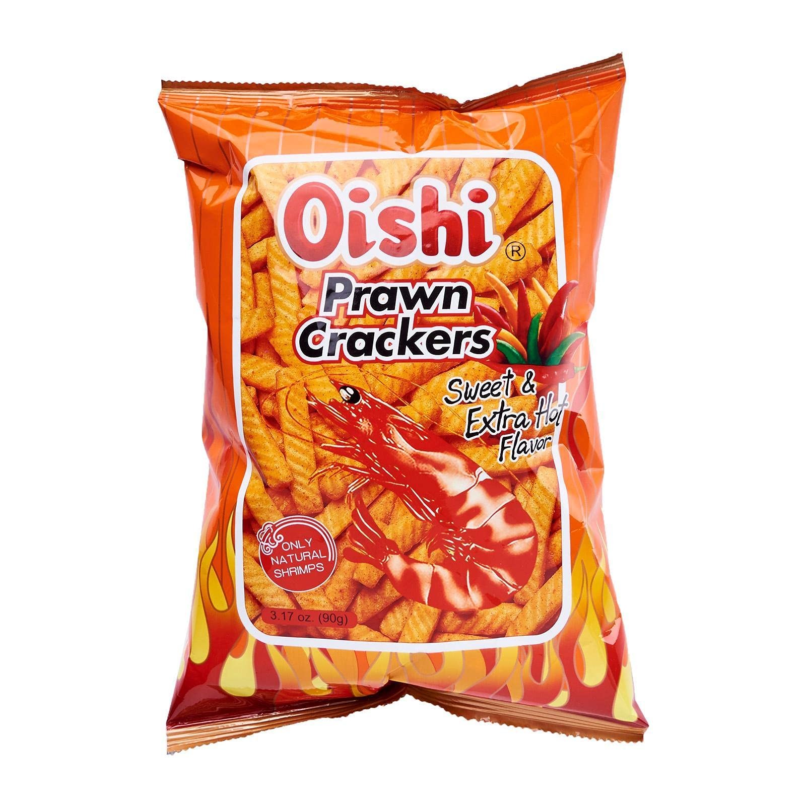 OISHI PRAWN CRACKERS SPICY 90 GM