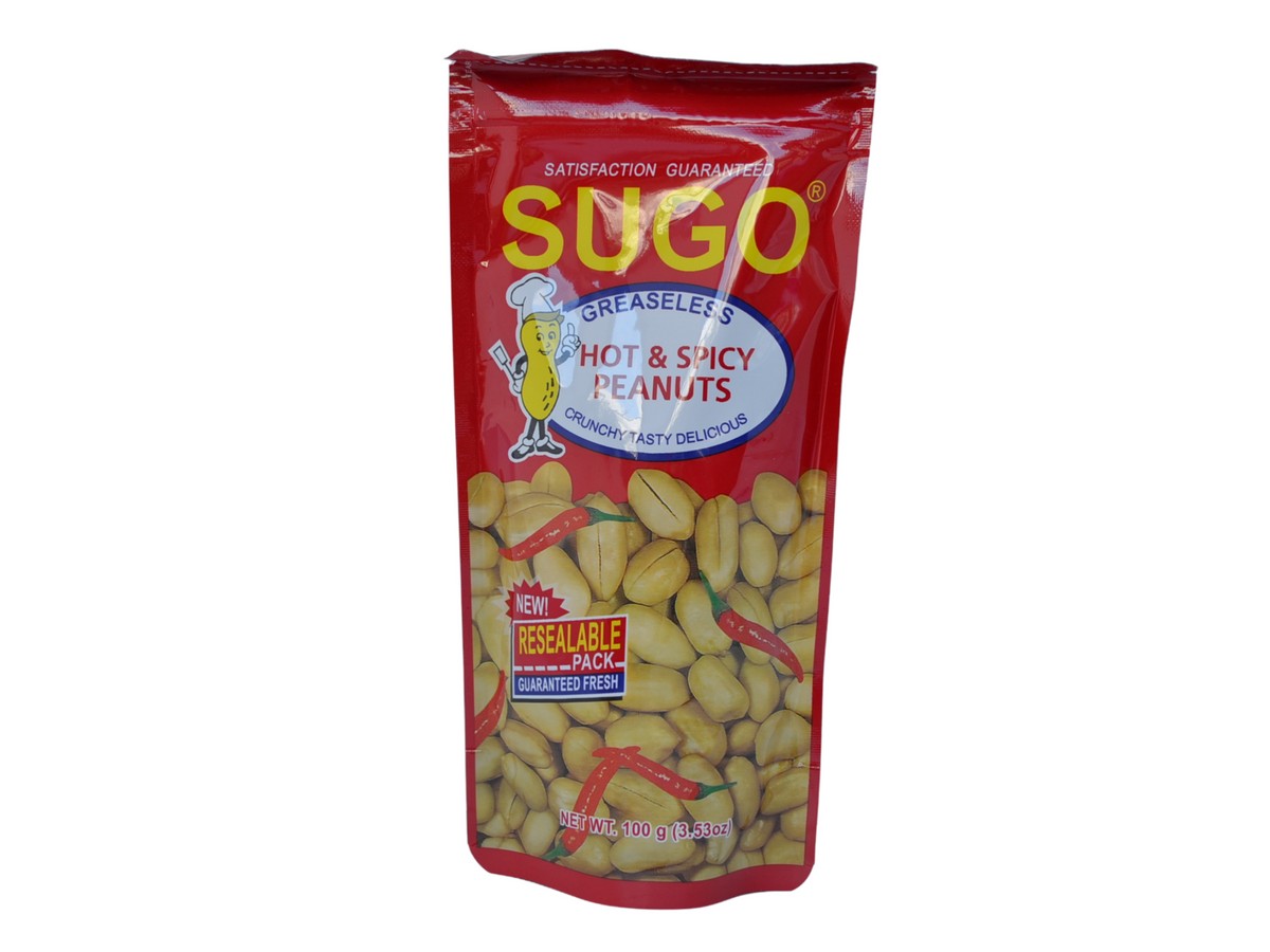 SUGO GREASELESS PEANUTS HOT & SPICY 100 GM
