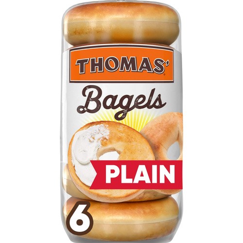 THOMAS' BAGELS PLAIN 6 OZ