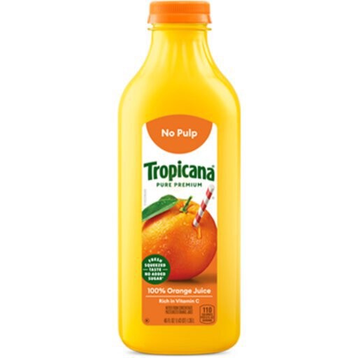 TROPICANA ORANGE NO PULP 64 OZ