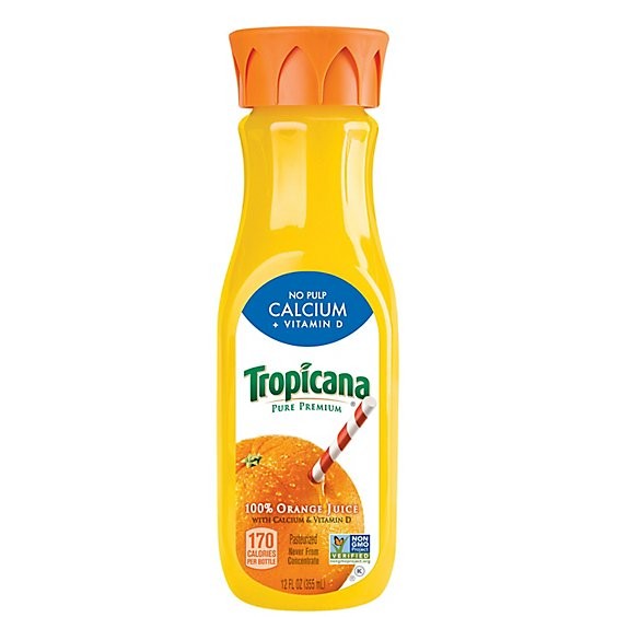 TROPICANA ORANGE JUICE WITH CALCIUM 12 OZ