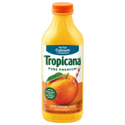 TROPICANA PURE PREMIUM WITH CALCIUM 0.5 GALLON