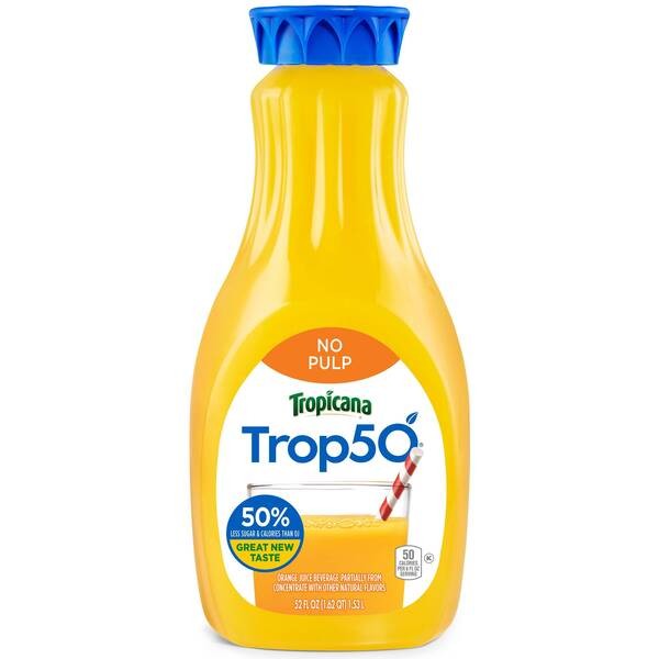 TROPICANA TROP 50 LESS SUGAR 0.5 GALLON