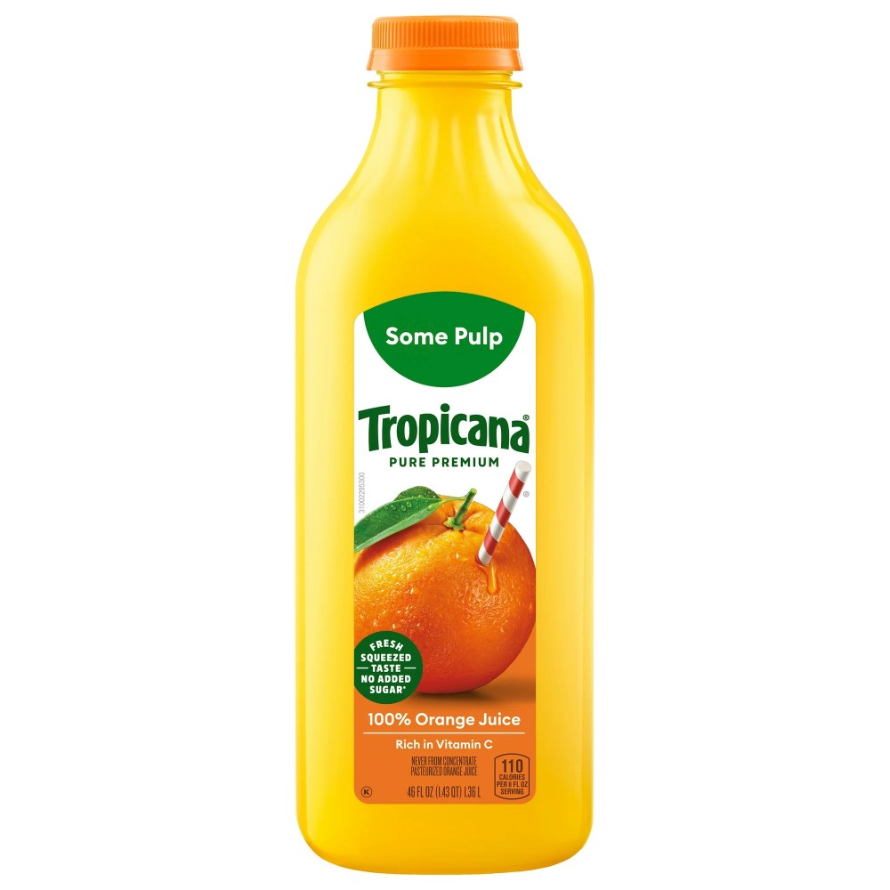 Tropicana Pure Premium 100% Orange Juice Original 46 OZ