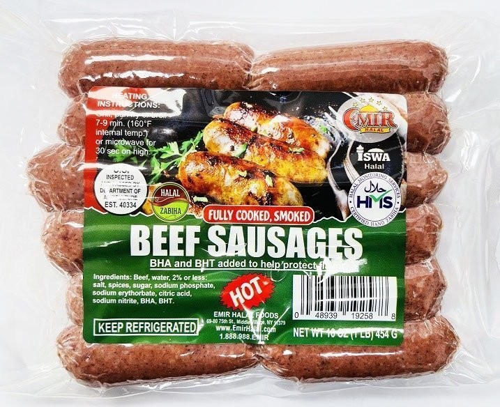 EMIR BEEF SAUSAGES HOT 1 LBS