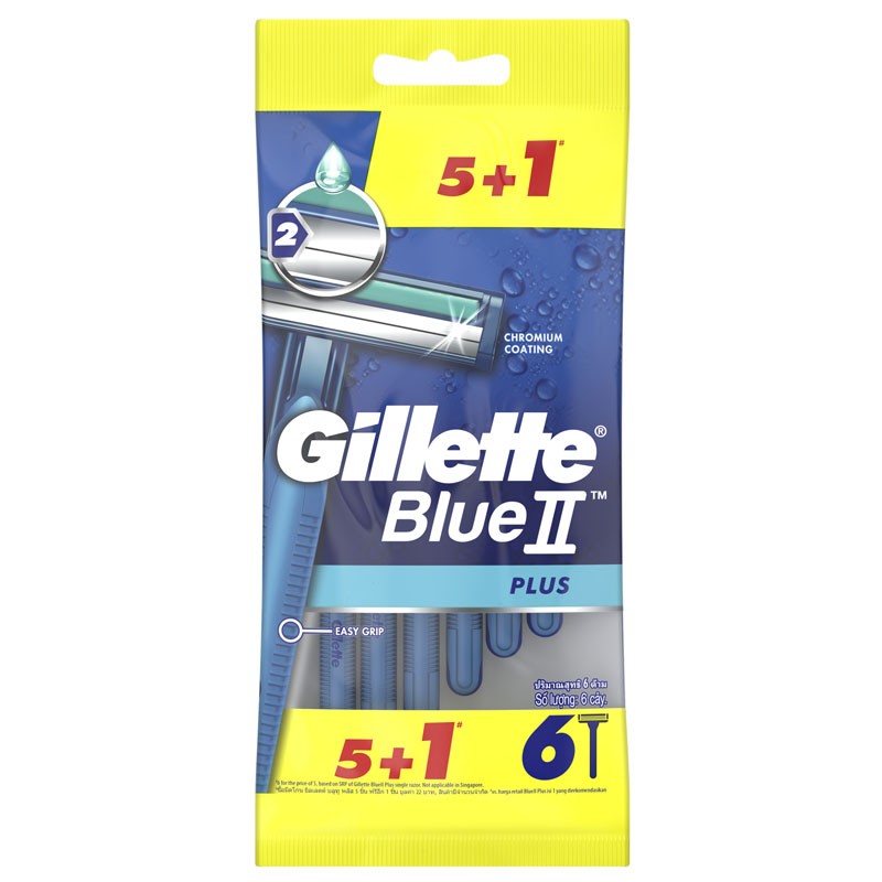 GILLETTE BLUE II 6PK 6 COUNT