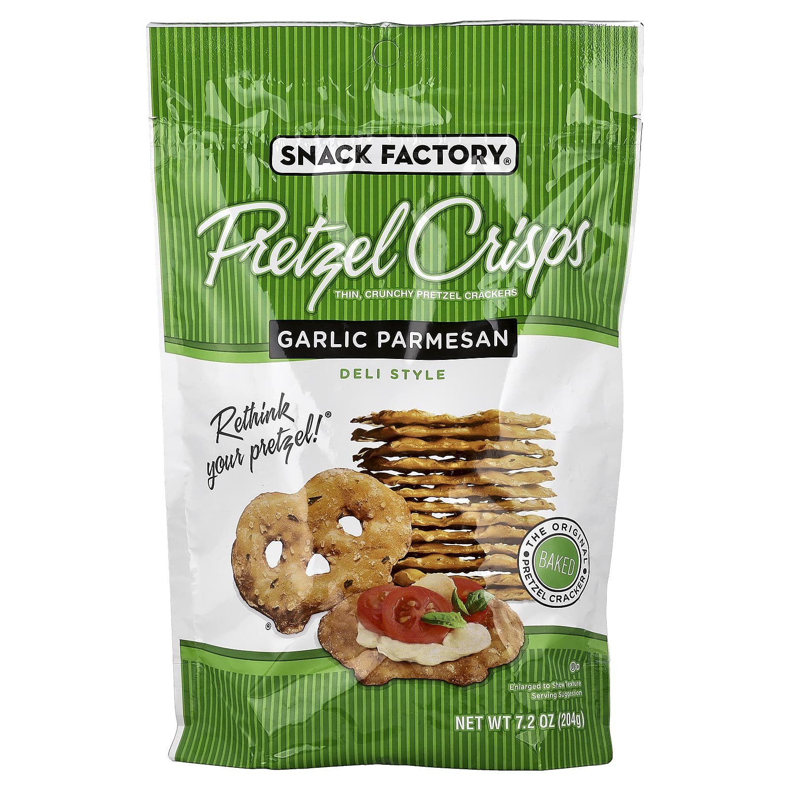 PRETZEL CRISPS GARLIC PARMESAN 204 GM