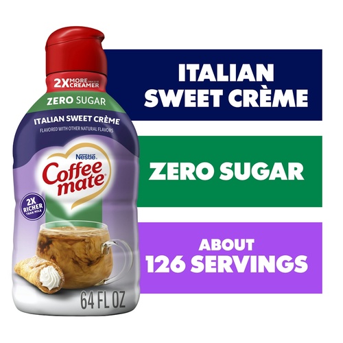 COFFEEMATE ZERO SGR ITLN SWEET CRM       64 OZ