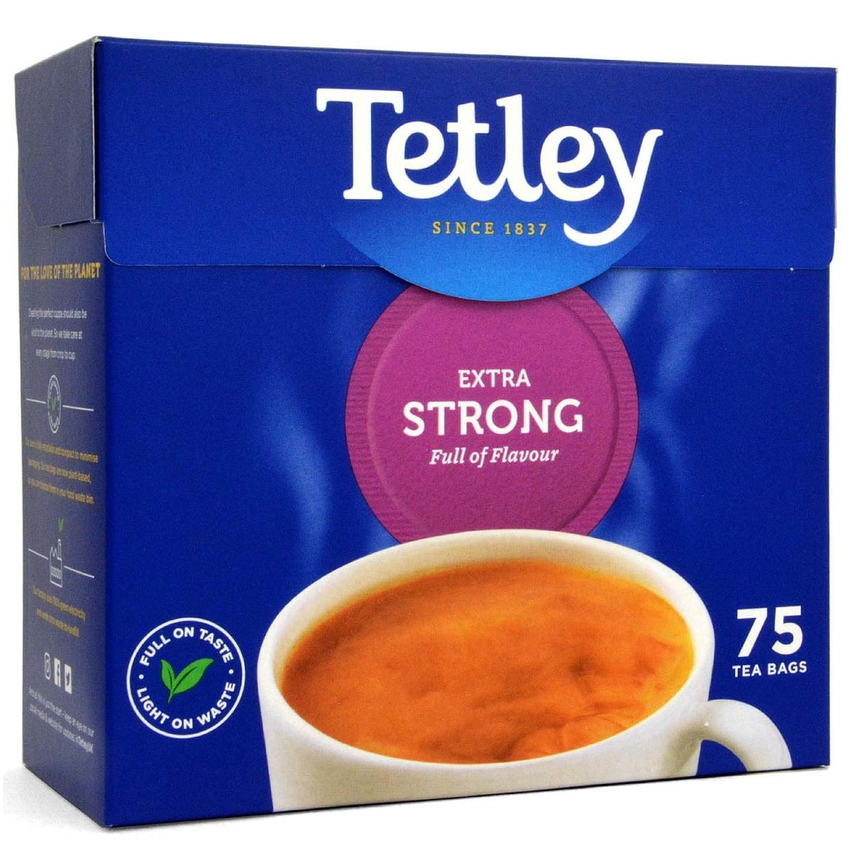 TETLEY EXTRA STRONG TEA 75 BAGS 237 GM