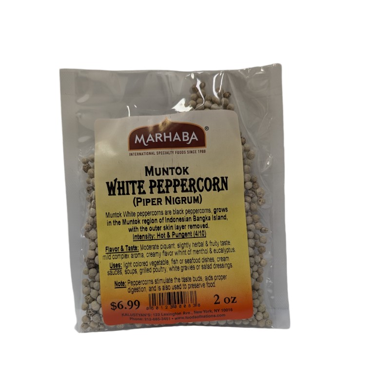 KALUSTYANS MUNTOK WHITE PEPPERCORN 0.13 Lbs