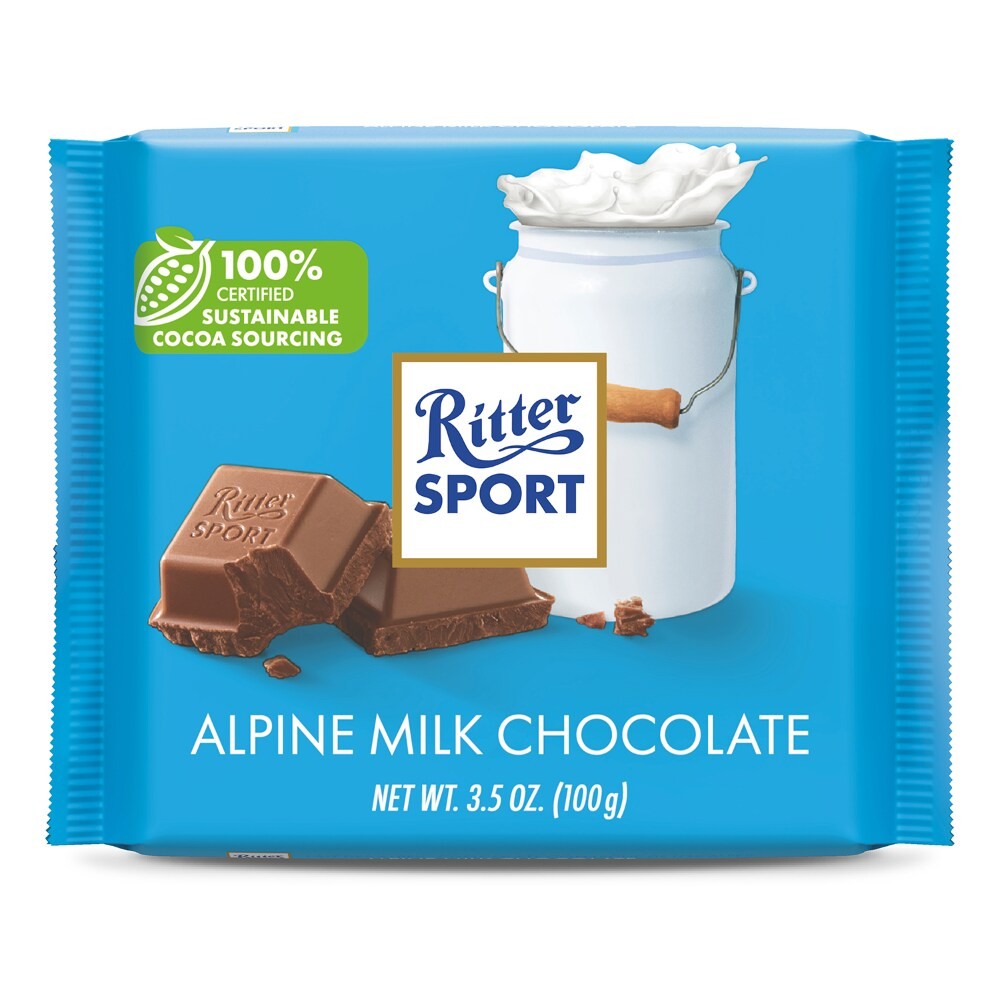 RITTER SPORT ALPINE MILK CHOCOLATE 0.22 Lbs